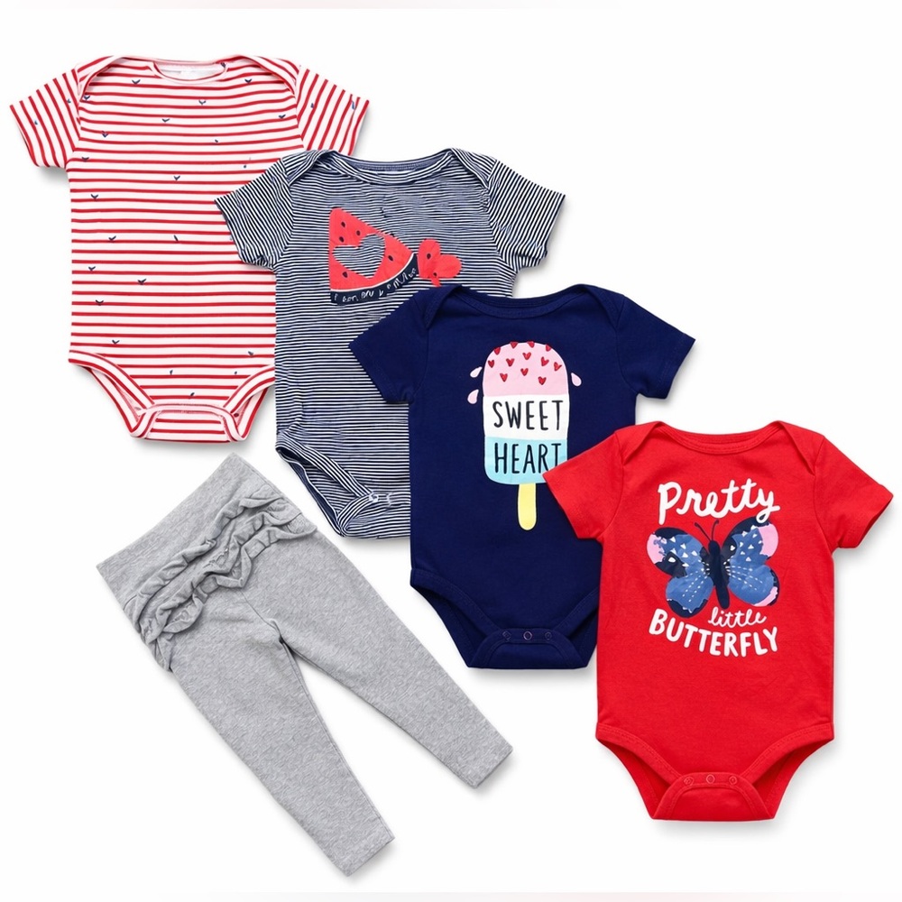 dip Brand Baby Girl 18-24M 5-Piece Bodysuit & Leggings Set
